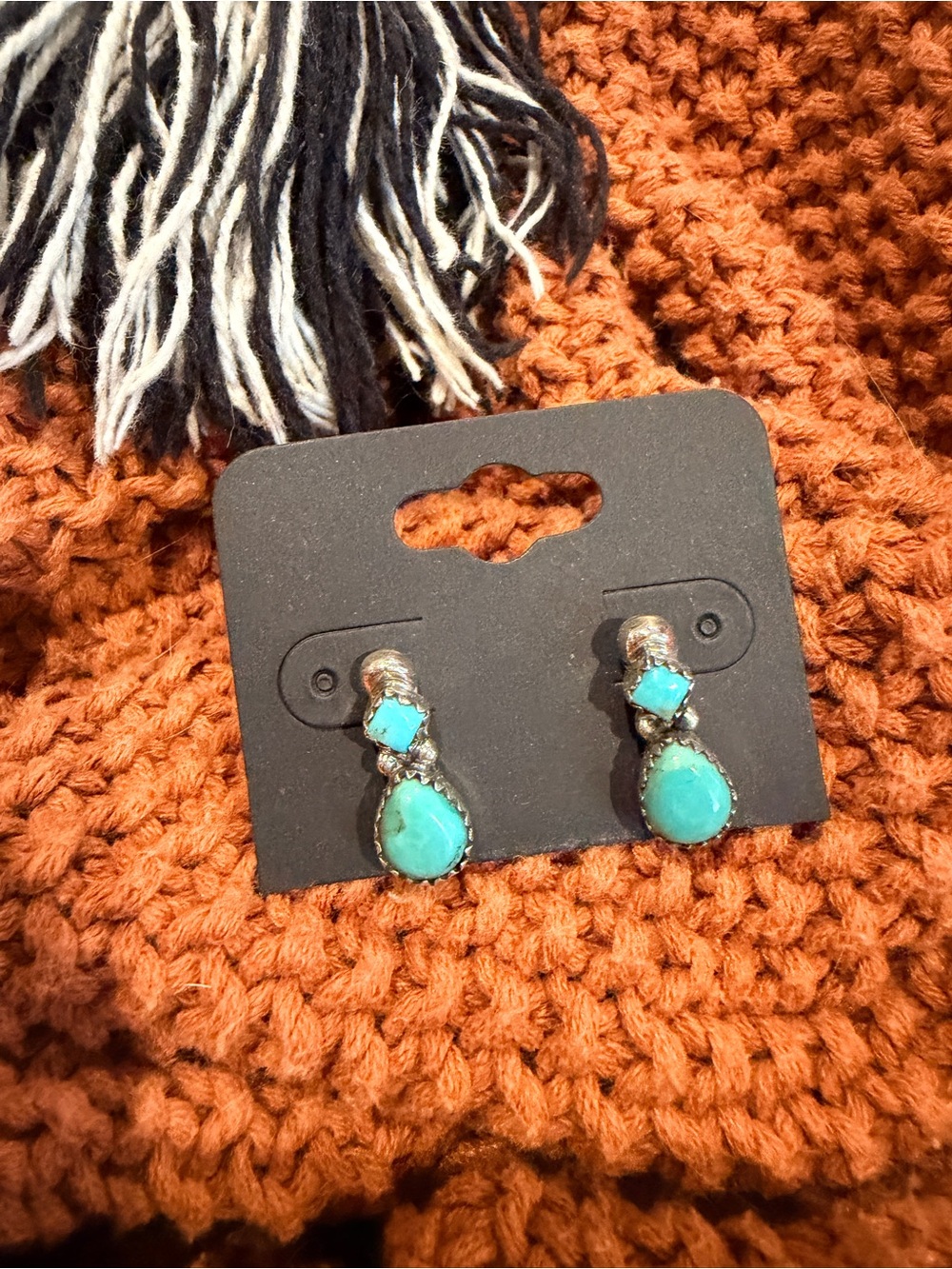 Turquoise Teardrop Earrings - Women Jewelry - Picture 2 of 4